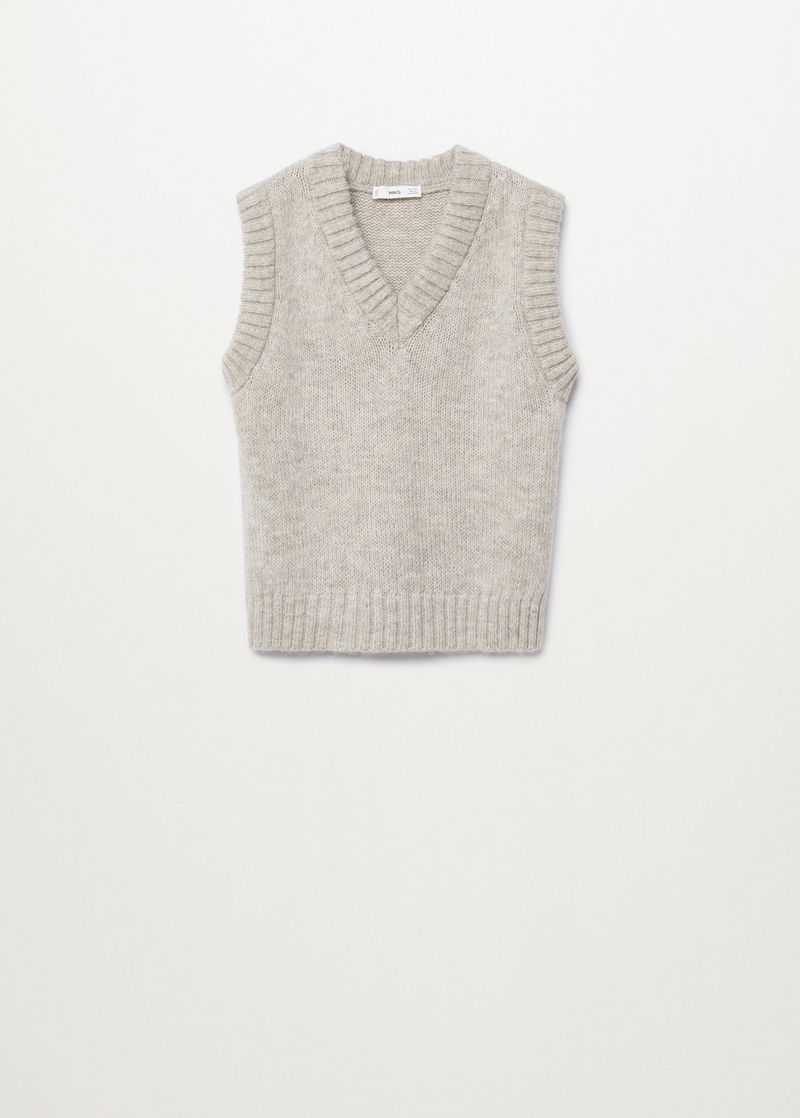 Gilet Knitted Vest Mango Multi-coloured Knitted Gilet