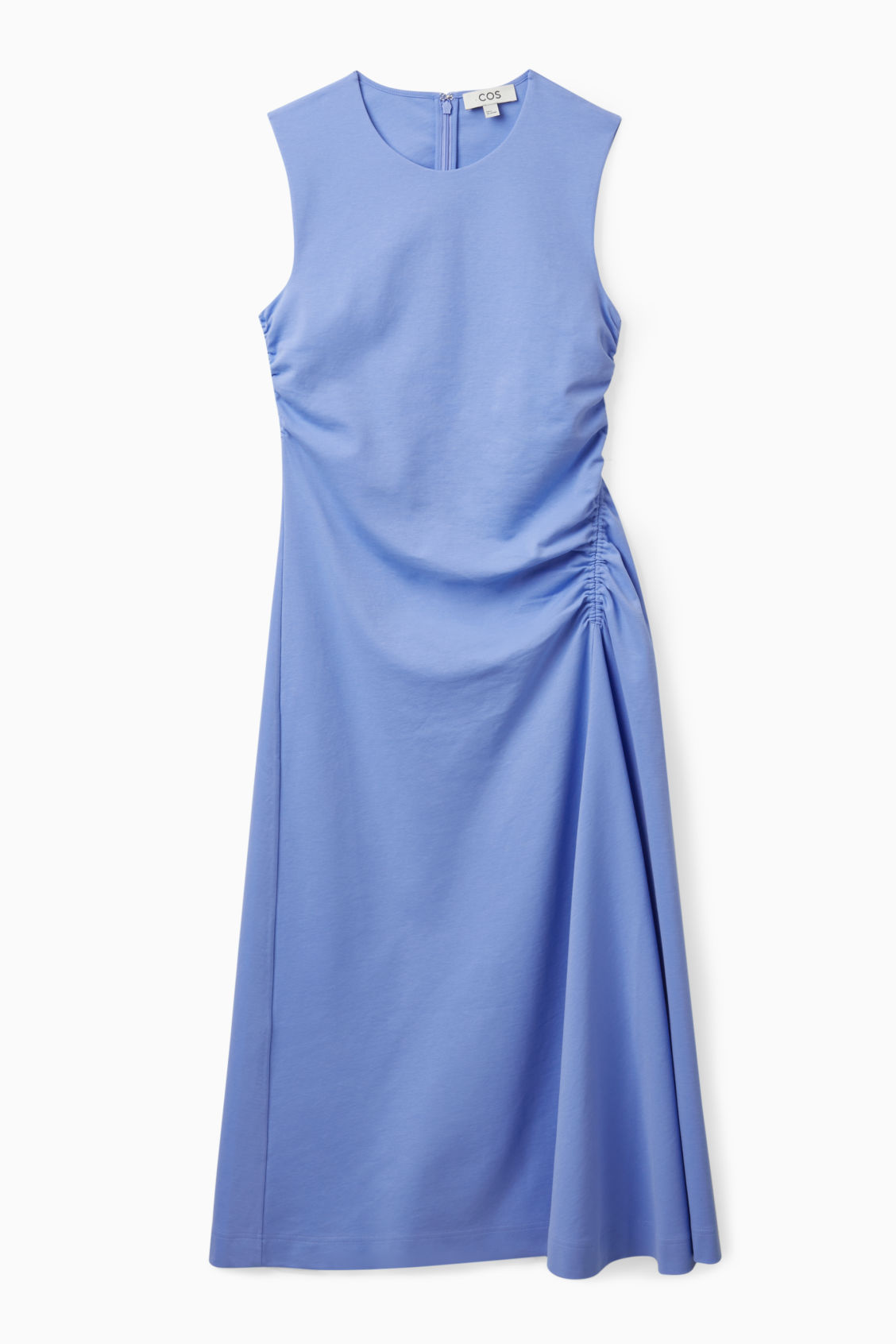 COS Gathered Midi Dress in LIGHT BLUE | Endource