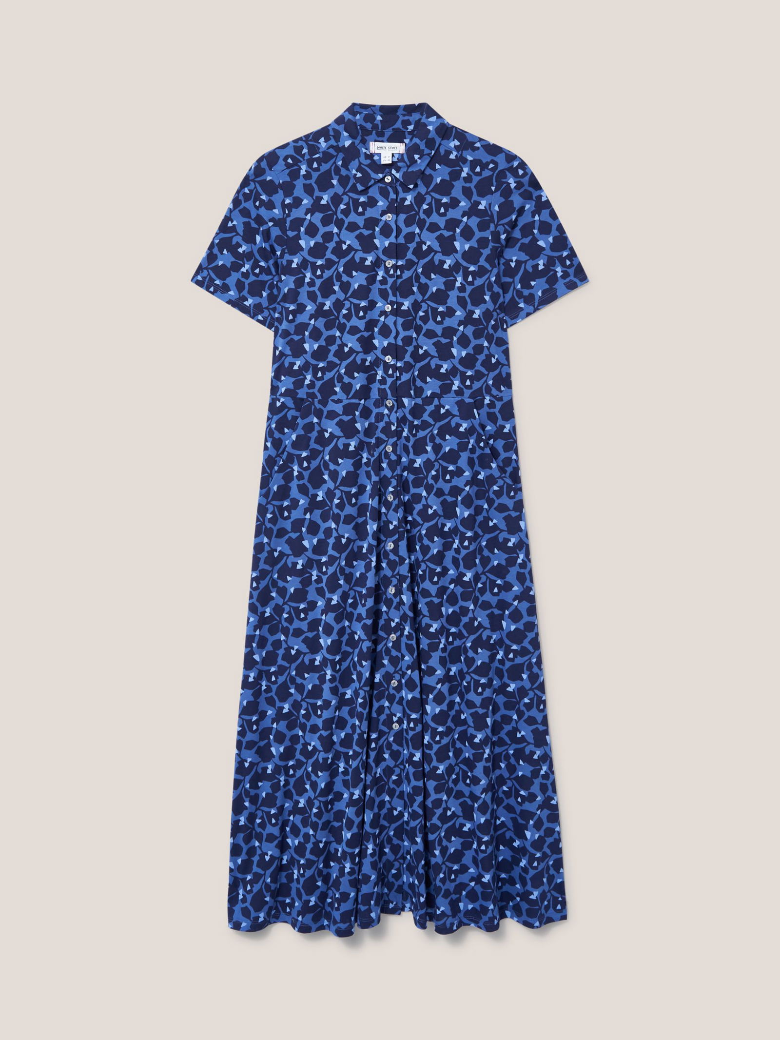 White Stuff Women's Rua Jersey Shirt Dress In Chartreuse Print