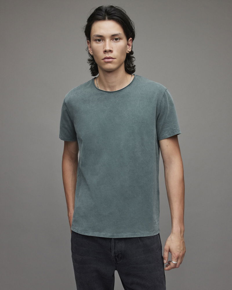 T-shirt Homme AllSaints Bleu Coupe Slim - Taille L - 100% Coton - Très Bon état