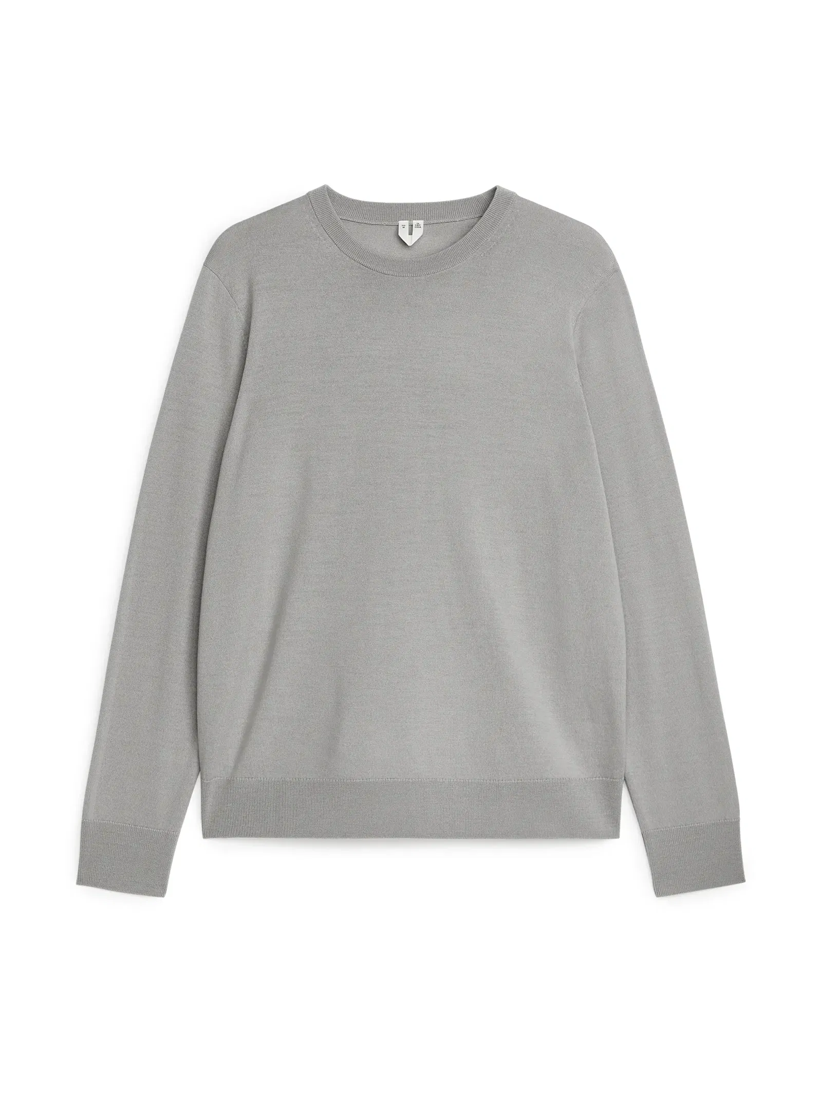 ARKET Fine Knit Merino Jumper in Light Greige | Endource