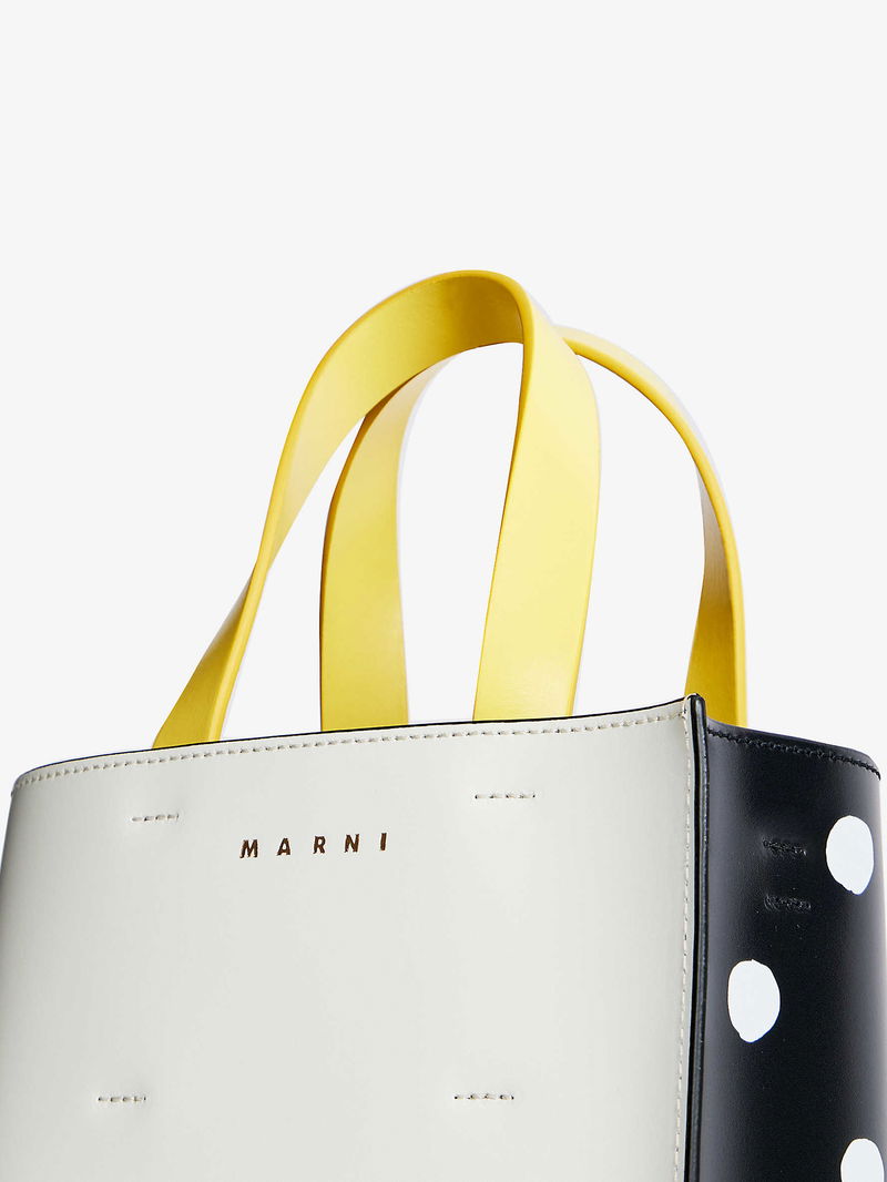 MARNI Museo Polka-Dot Leather Tote Bag endource