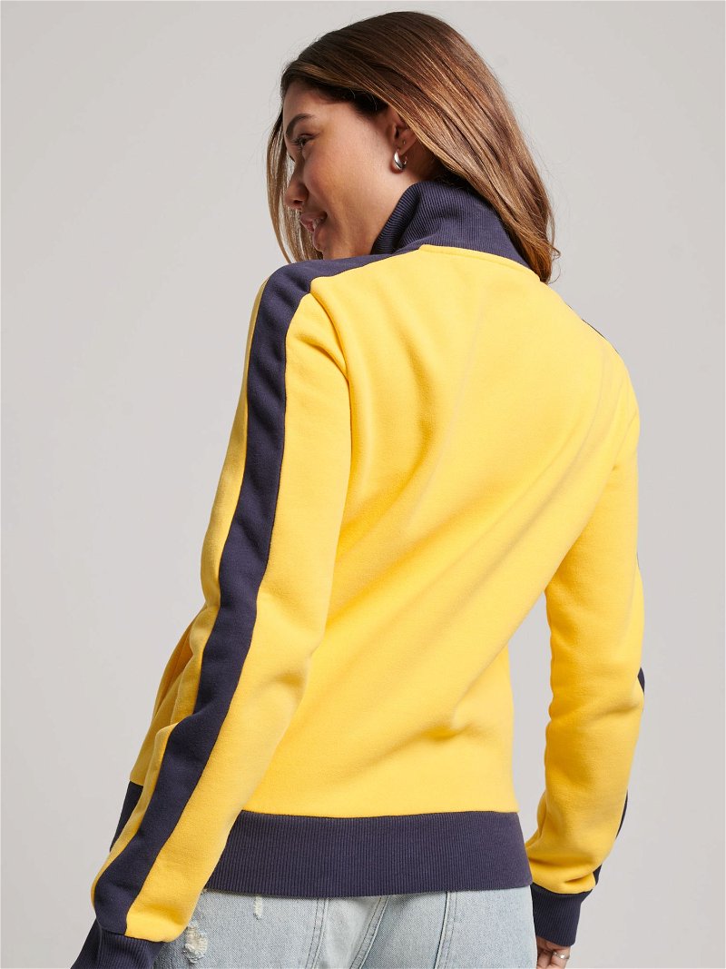 SUPERDRY Ringspun Football Brazil Track Top in Springs Yellow