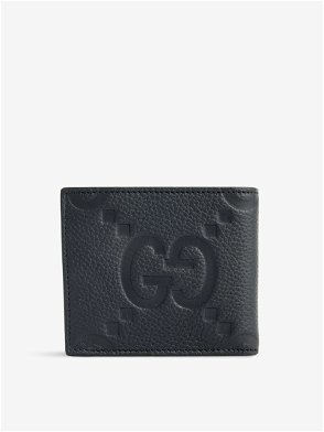 Oppose Embossed Leather Phone Pouch Black