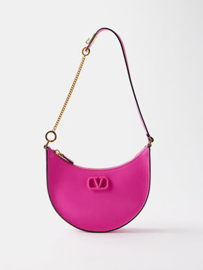 Valentino Garavani Locò Mini V-Logo Leather Shoulder Bag