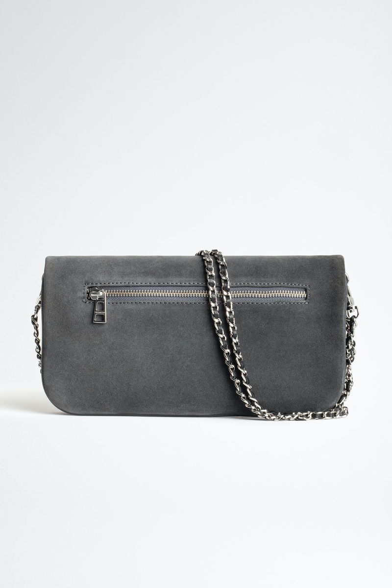 Zadig & Voltaire Rock quilted suede clutch - ShopStyle