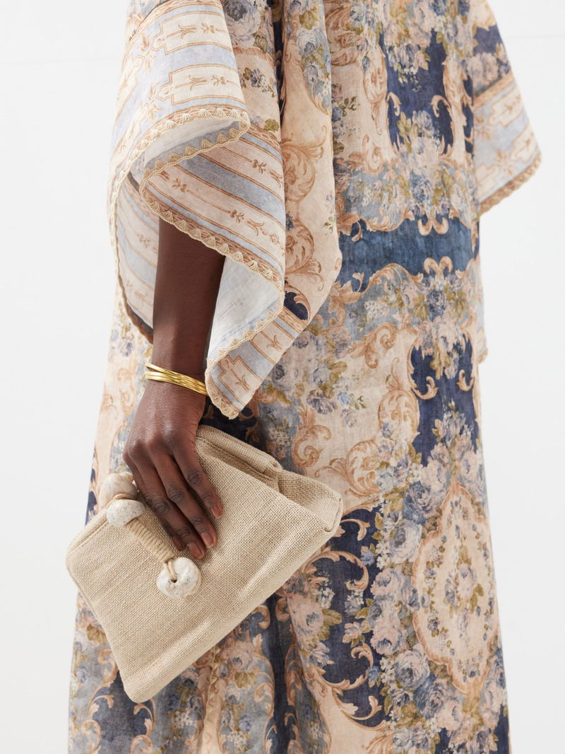 ZIMMERMANN August Printed Linen Kaftan Dress | endource ZIMMERMANN August Printed Linen Kaftan Dress | endource