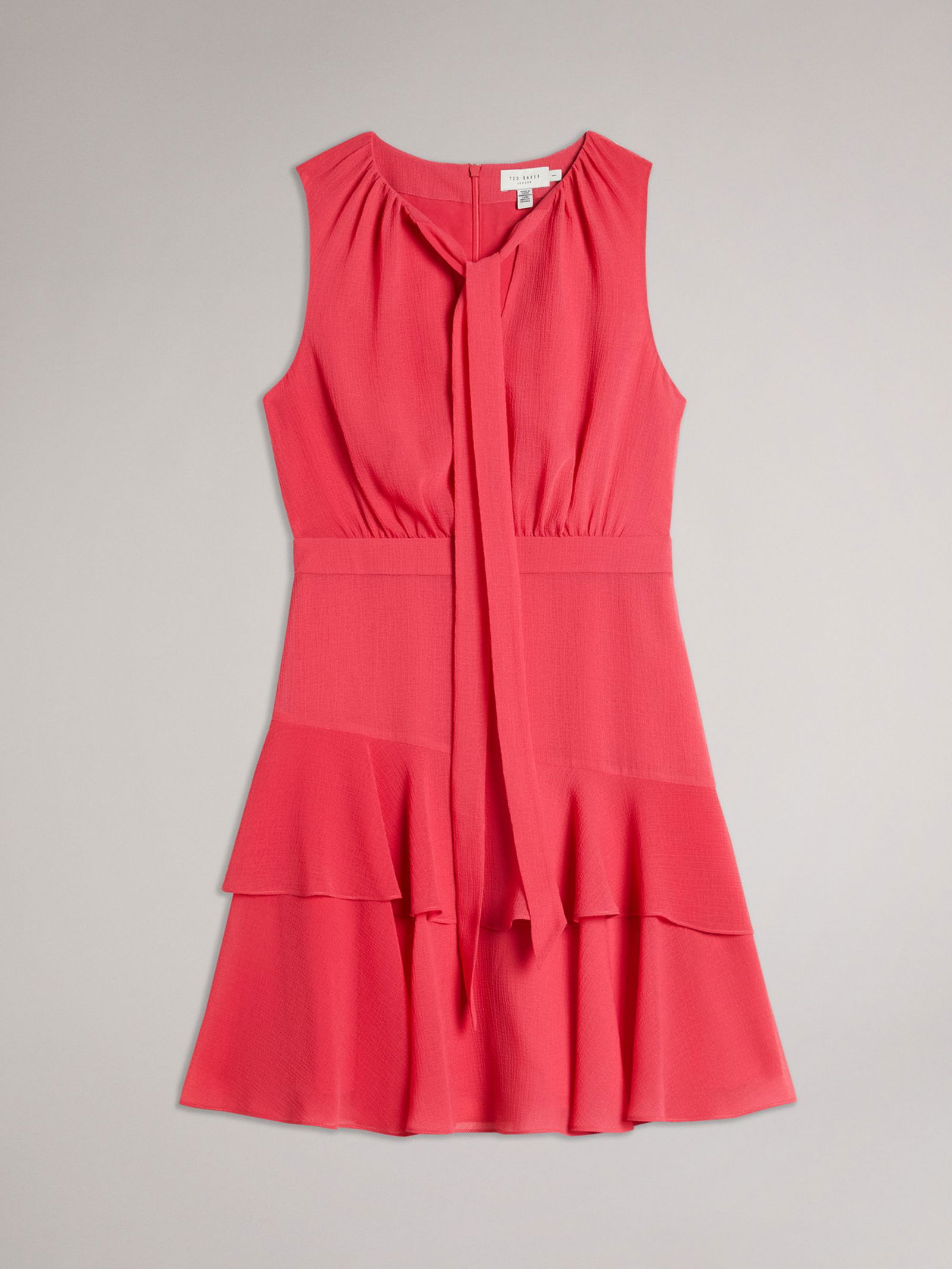 Fabulous Ted Baker Dress UK12-14 Olive green and black pattern with slip SC007 main image 1