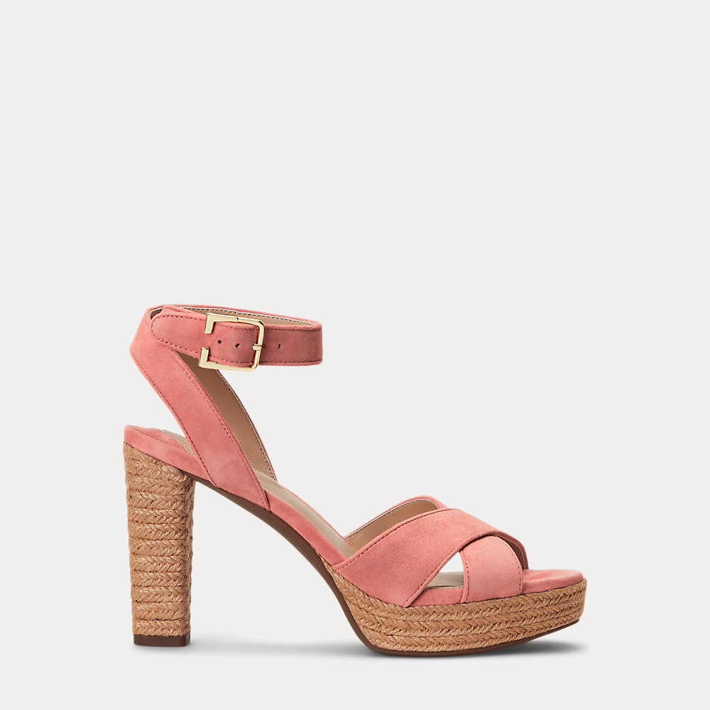 Lauren Ralph Lauren Rosalind Sandal Black Nubuck Pu 9 B (M) main image 1