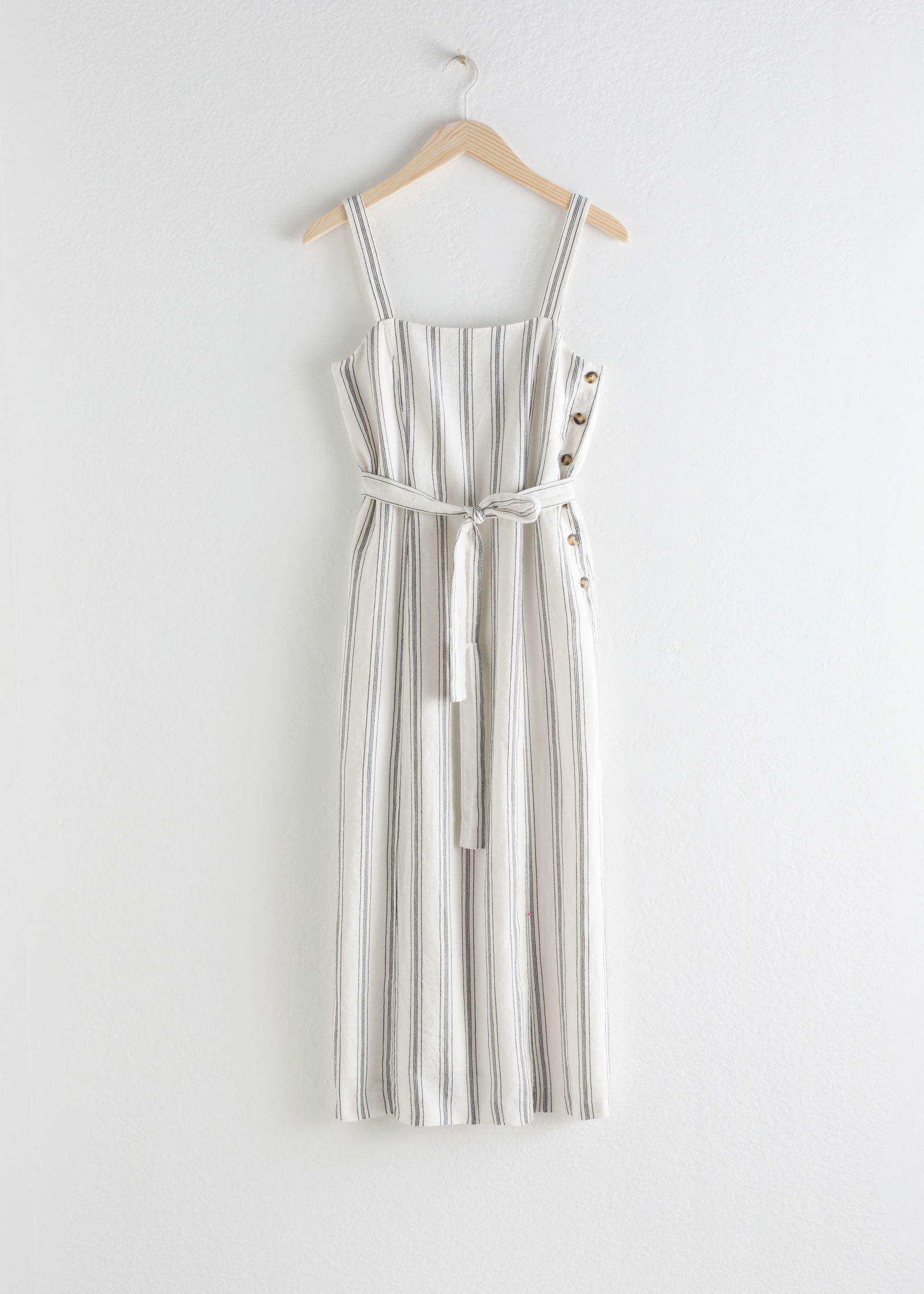 & other stories belted linen blend midi dress & OTHER STORIES Belted Linen Midi Dress