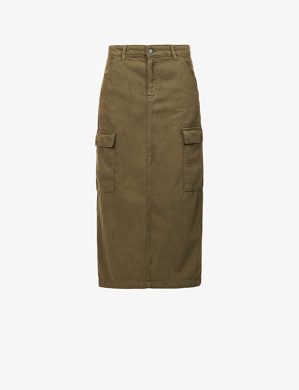 REFORMATION Maggi Cargo OrganicCotton Skirt in ARMY Endource