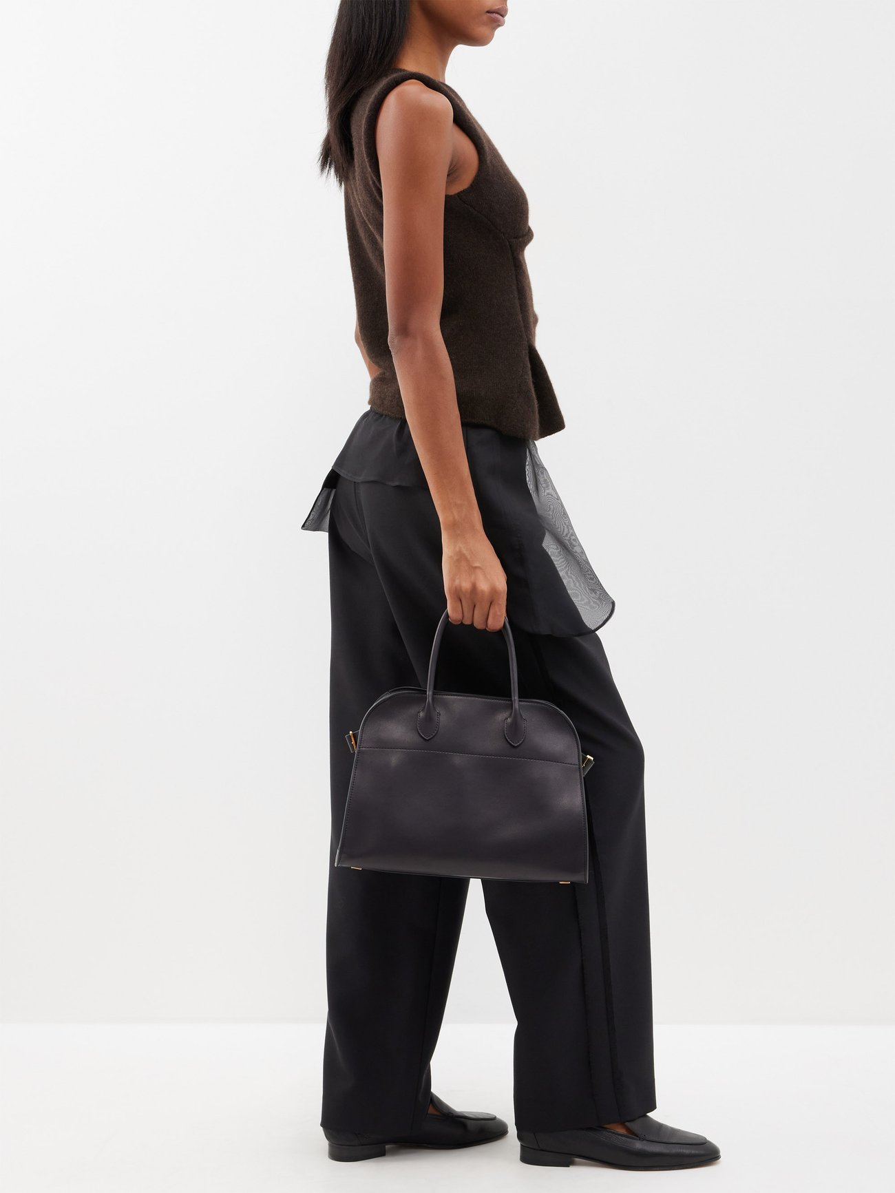 THE ROW Margaux 12 Leather Handbag | endource