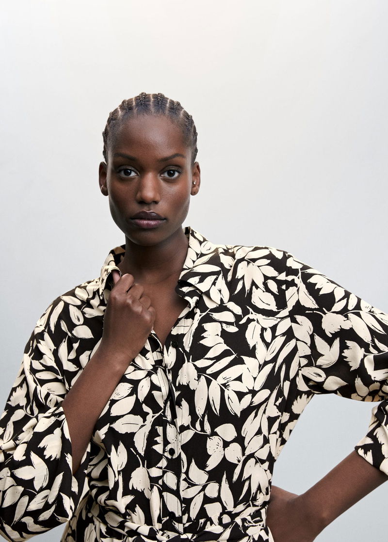 printed shirt dress mango MANGO Printed Shirt Dress