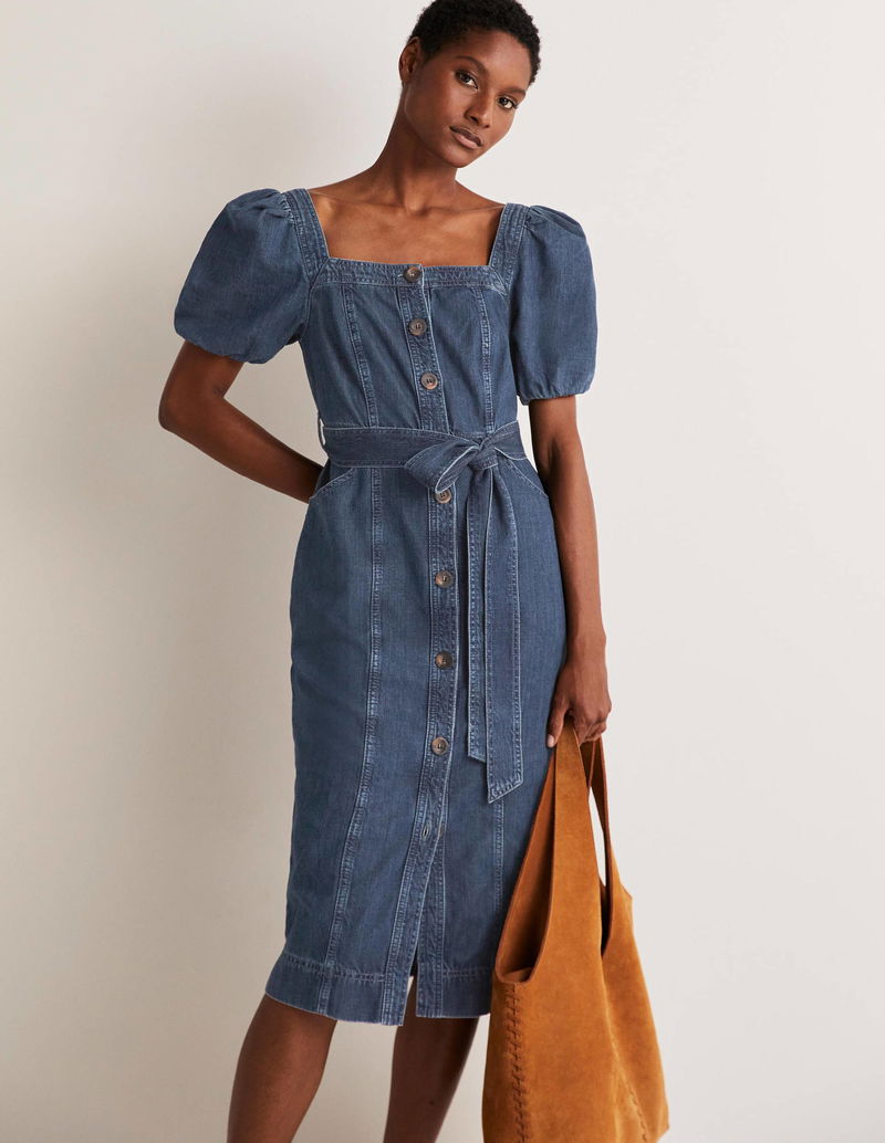 BODEN Square Neck Denim Dress | endource BODEN Square Neck Denim Dress | endource