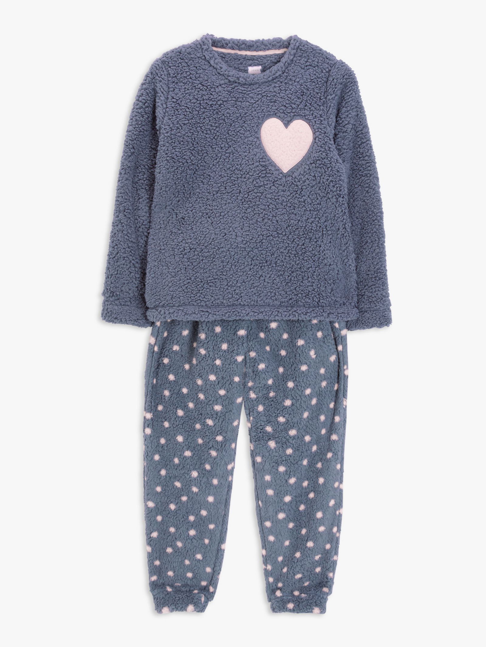 John Lewis & Partners Polar Bear Print Pyjama Bottoms, Blue, S