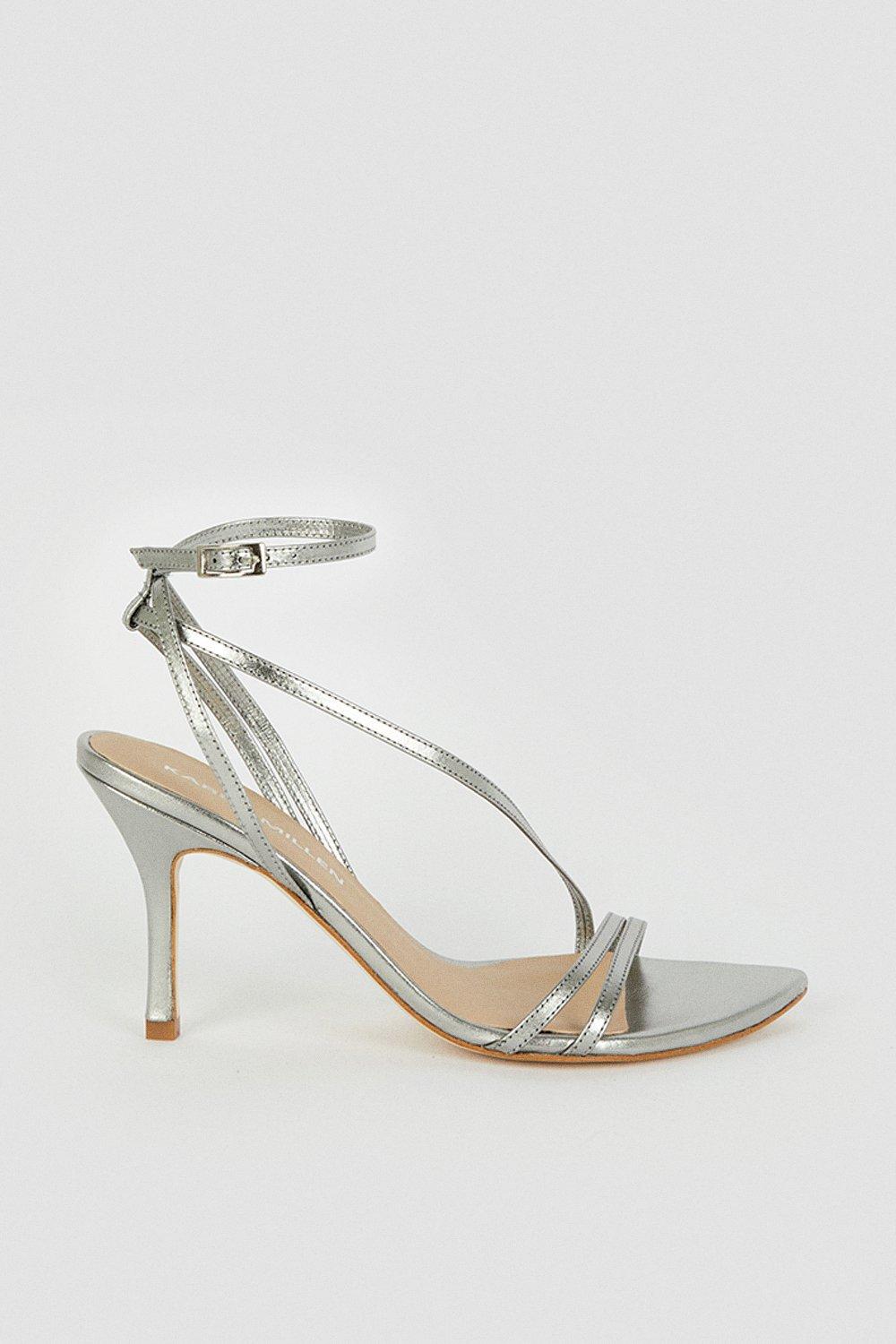 KAREN MILLEN Leather Strappy Pointed Classic Heel | Endource