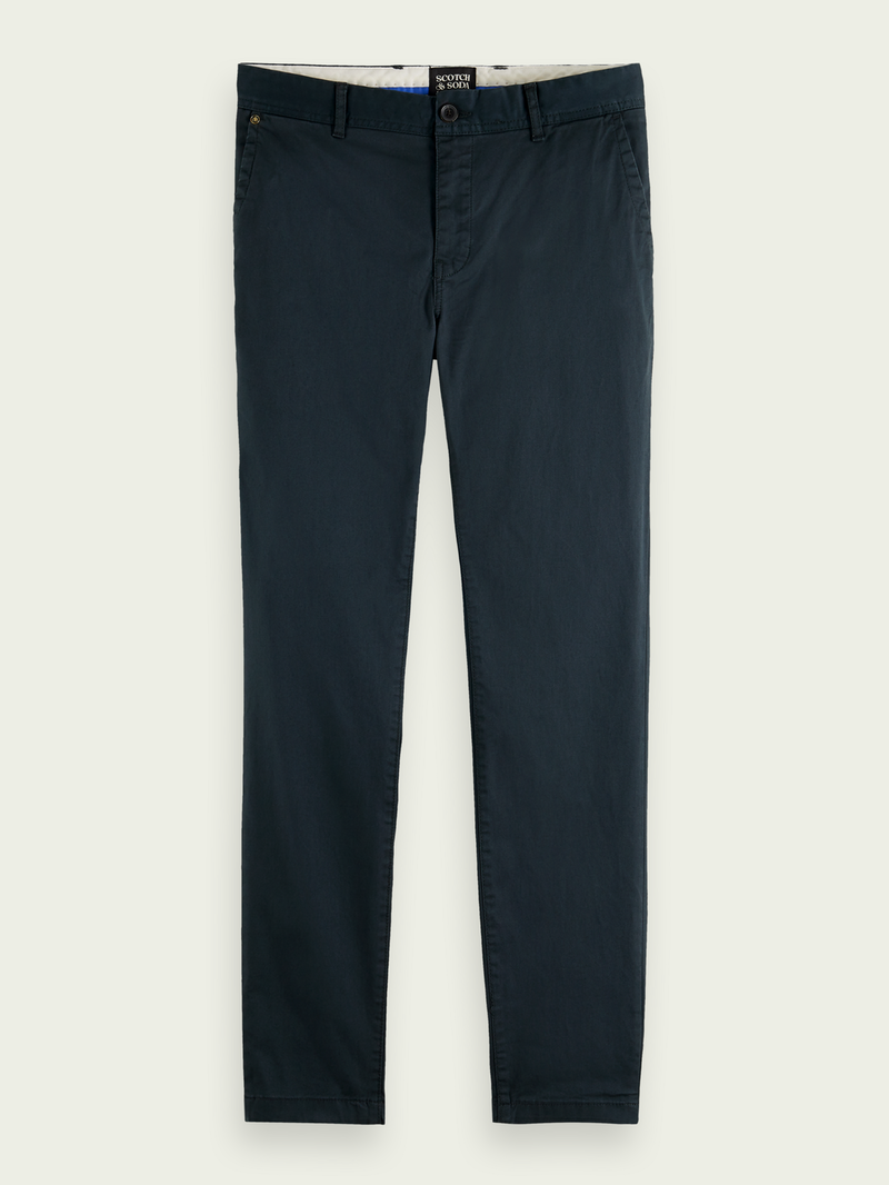 Scotch and Soda Mens Mott Super-Slim Chino in Riviera Blue - FINAL SALE
