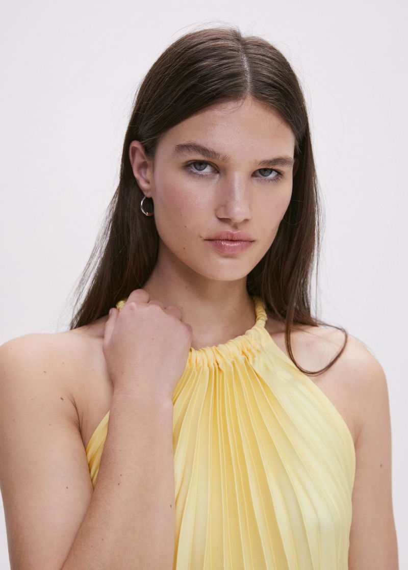 MANGO Pleated Halter Neck Dress | endource MANGO Pleated Halter Neck Dress | endource