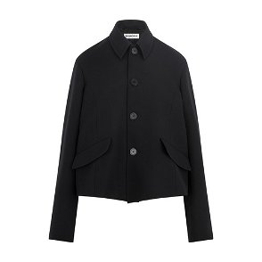 Cos Oversized Boiled-wool Jacket - Black
