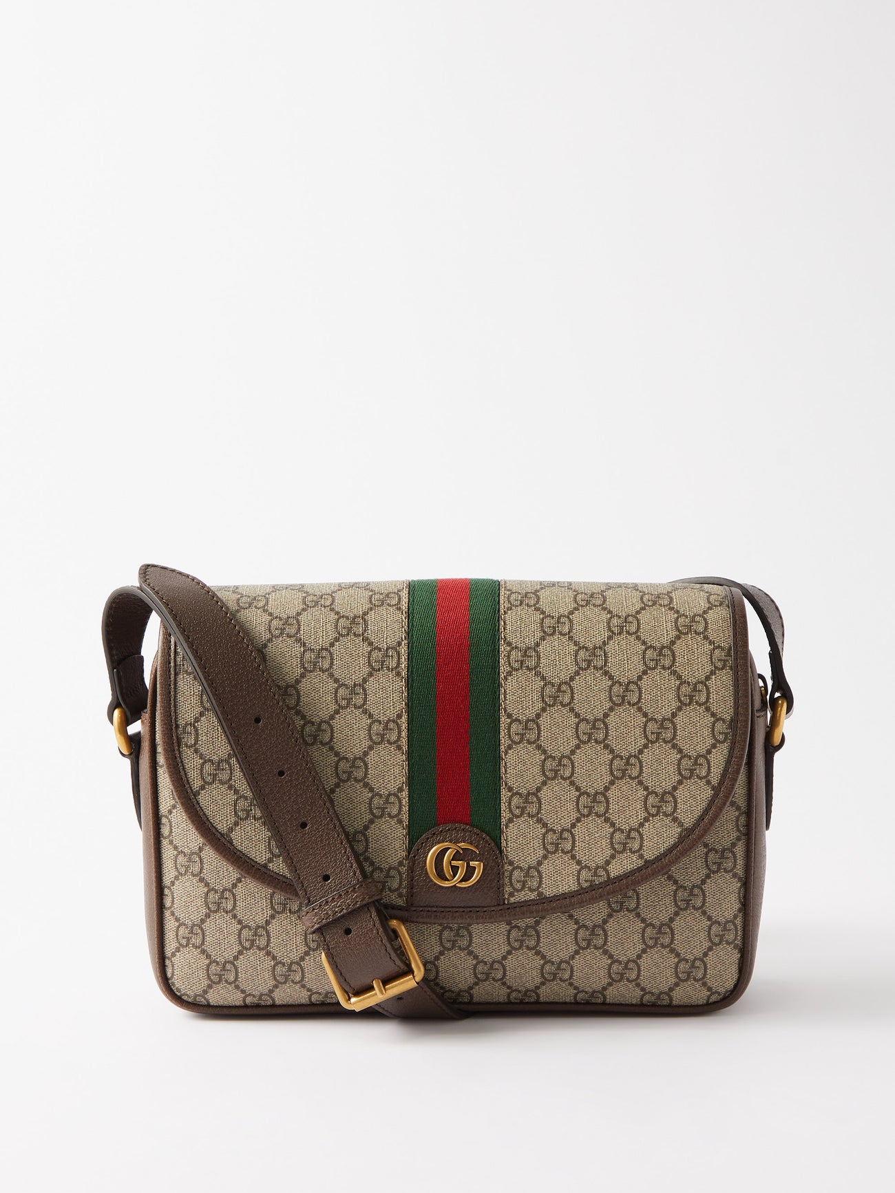 GUCCI Ophidia GGSupreme Canvas CrossBody Bag in Beige Endource