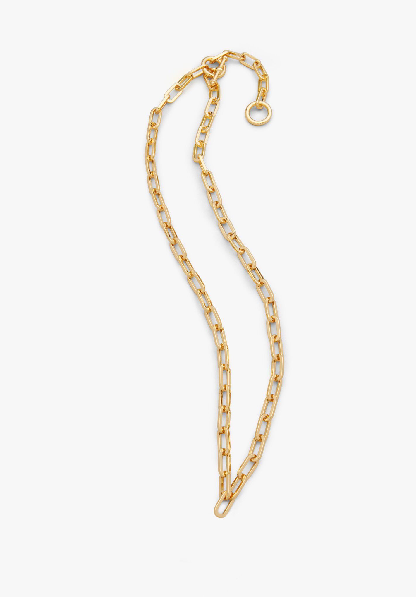 HUSH Curated Paperclip Chain Necklace in Gold Endource