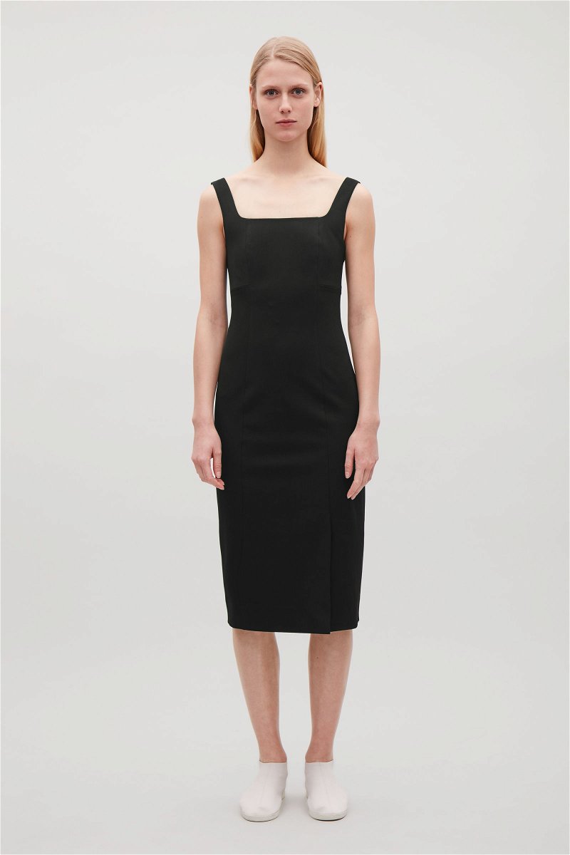 COS Square-Neck Tailored Dress | Endource