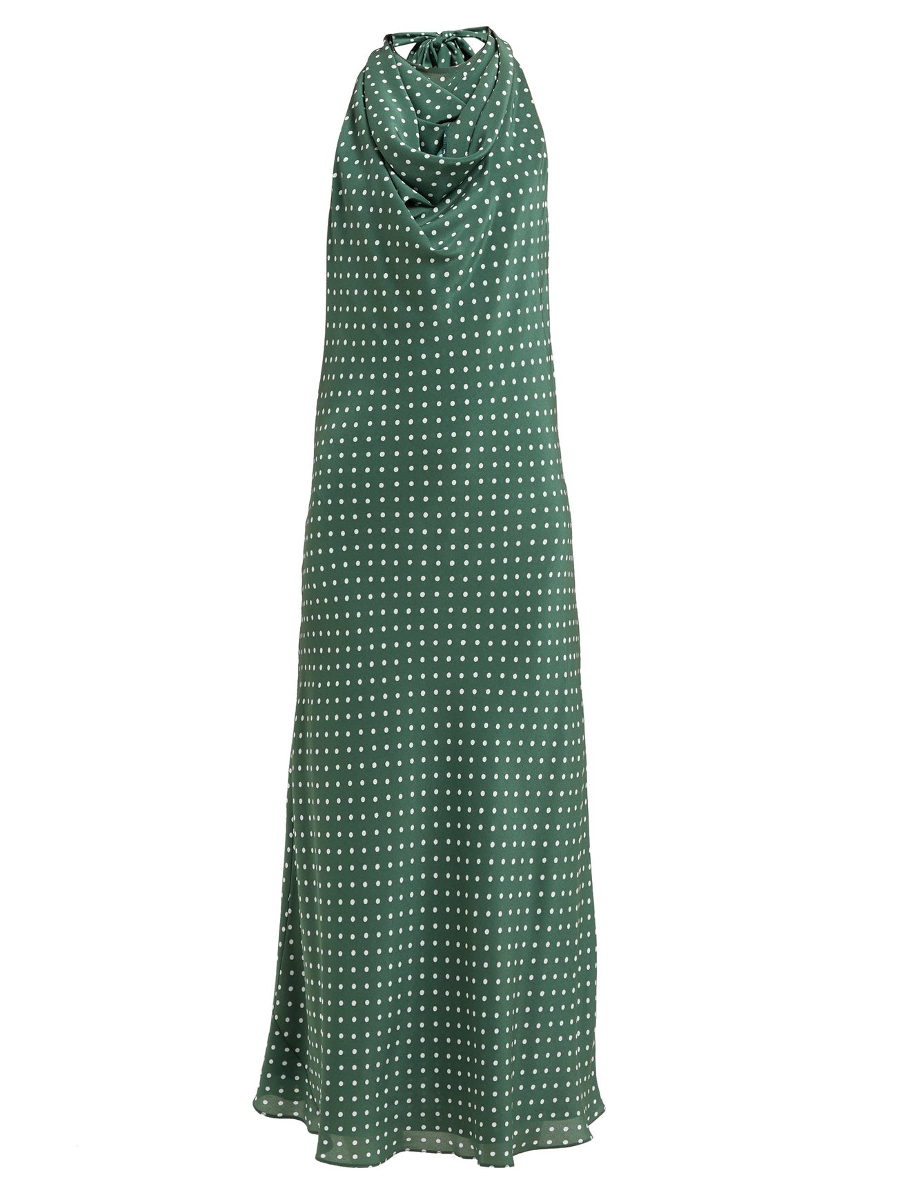 green satin dress forever 21 Green Polka Dot Kennedy Midi Dress main image 0