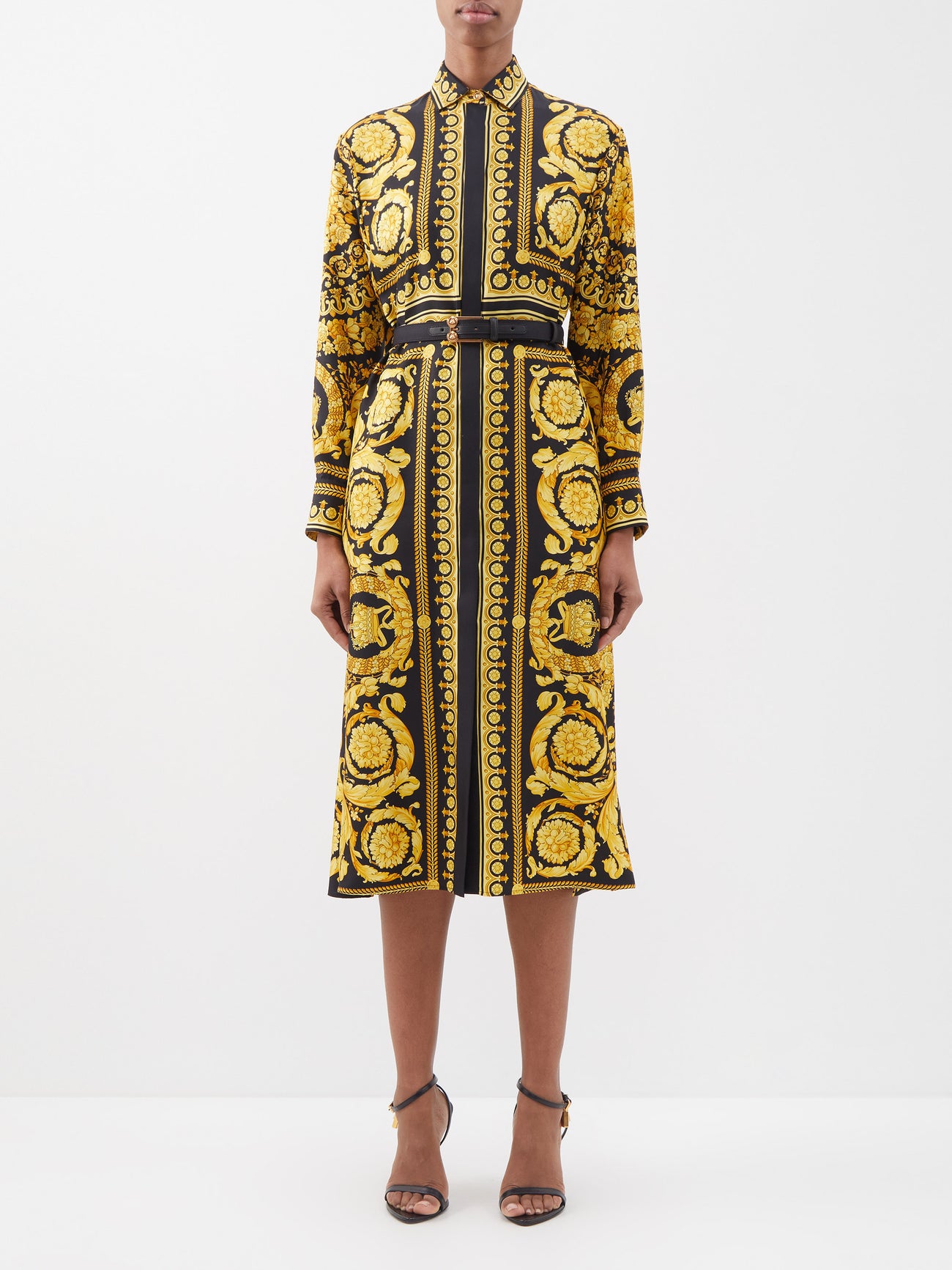 Veins Grace Shirt Dress in Silk