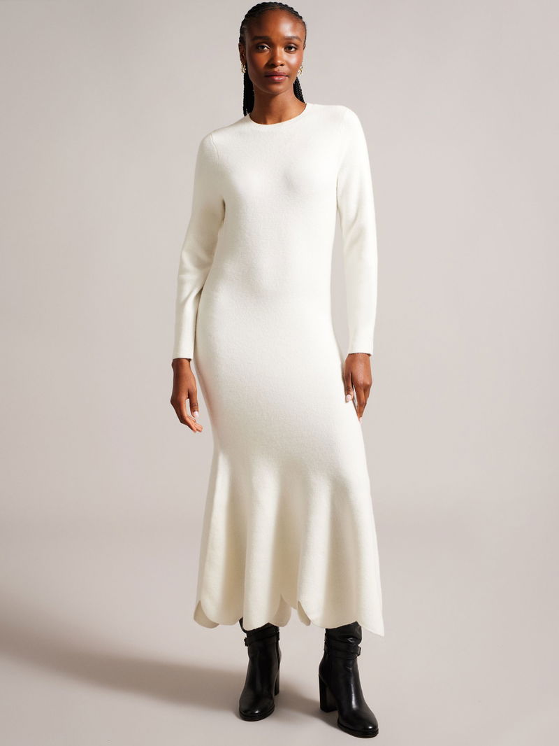 TED BAKER Jolamay Flippy Midi Sweater Dress | endource