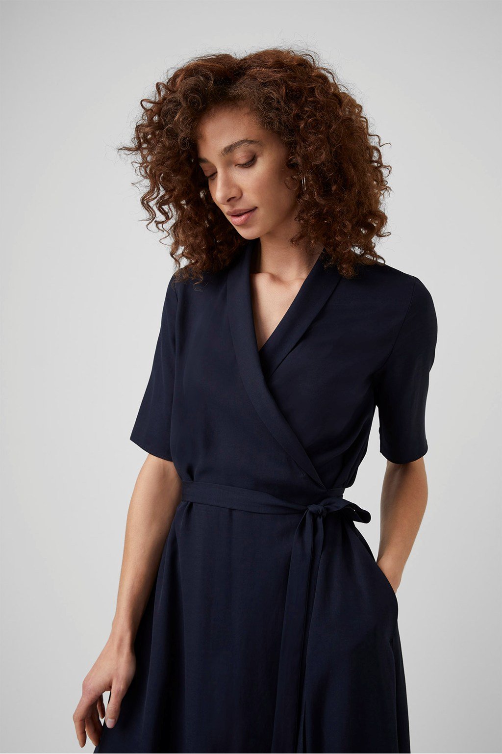 knee length dresses for ladies Cut Out A Line Midi Dress – shopaleena main image 0