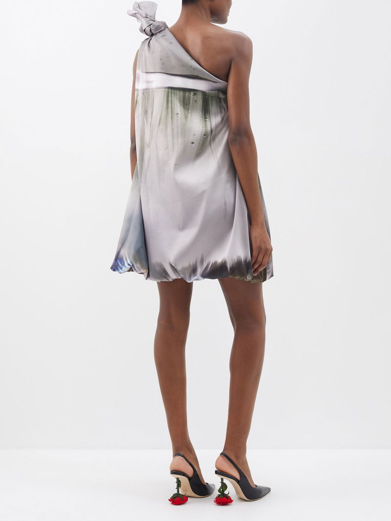 jw anderson one shoulder dress JW Anderson Women's Asymmetric Gathered One-Shoulder Dress - Raspberry