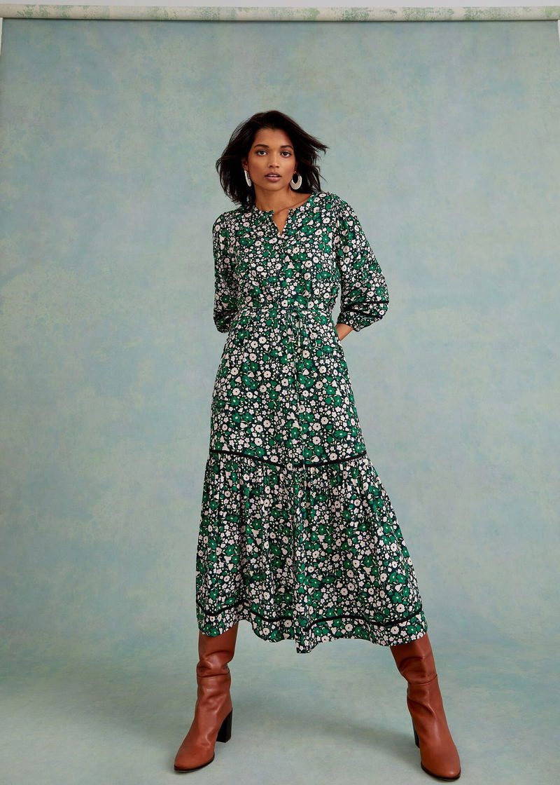 phase eight green floral dress PHASE EIGHT Size 10 dress – Dassah Beauty