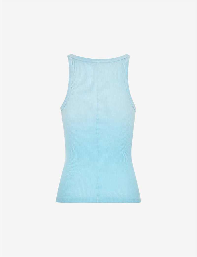 RE/DONE Ribbed Cotton-Jersey Tank Top in FADEDSKY