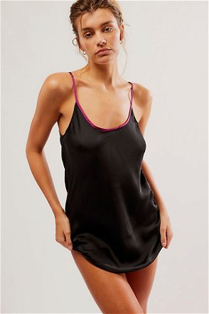 Free People Smooth Sailin' Mini Slip By Intimately in Black