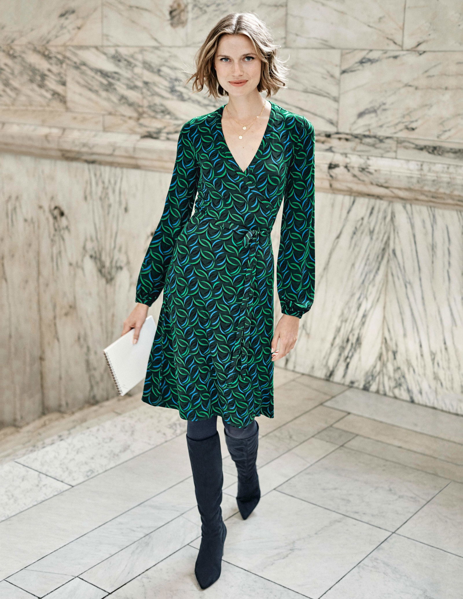 boden elodie jersey wrap dress Boden Women's Elodie Jersey Maxi Dress in Green