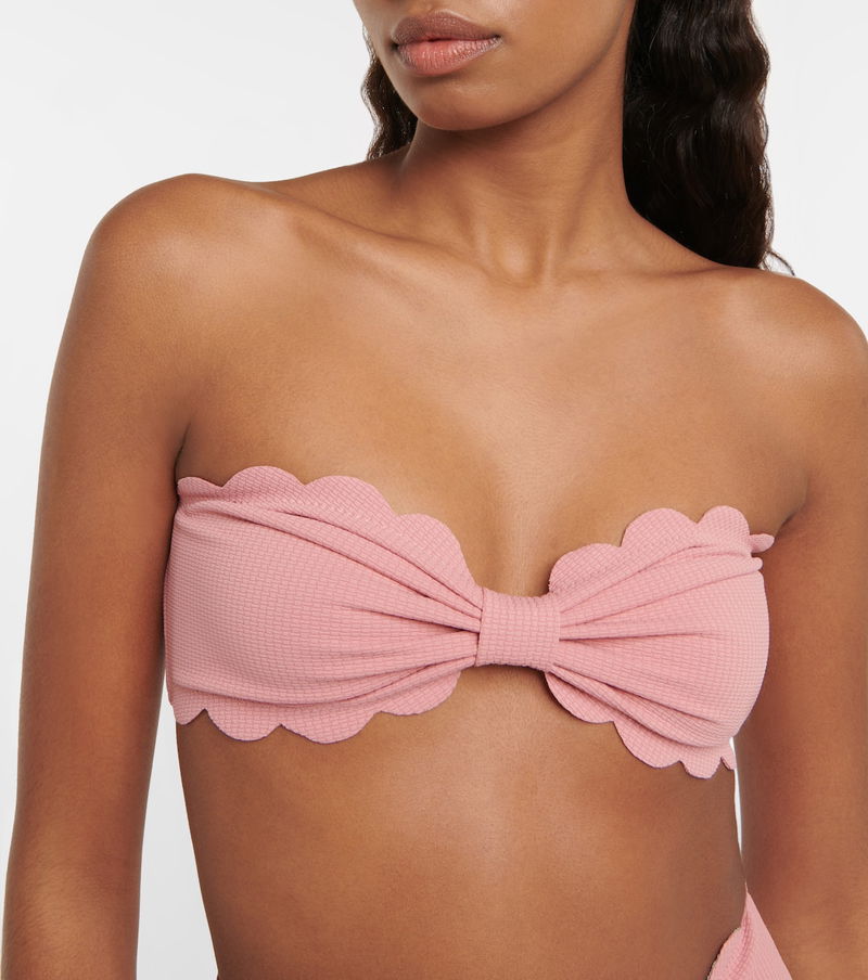 Antibes bandeau bikini top in red - Marysia