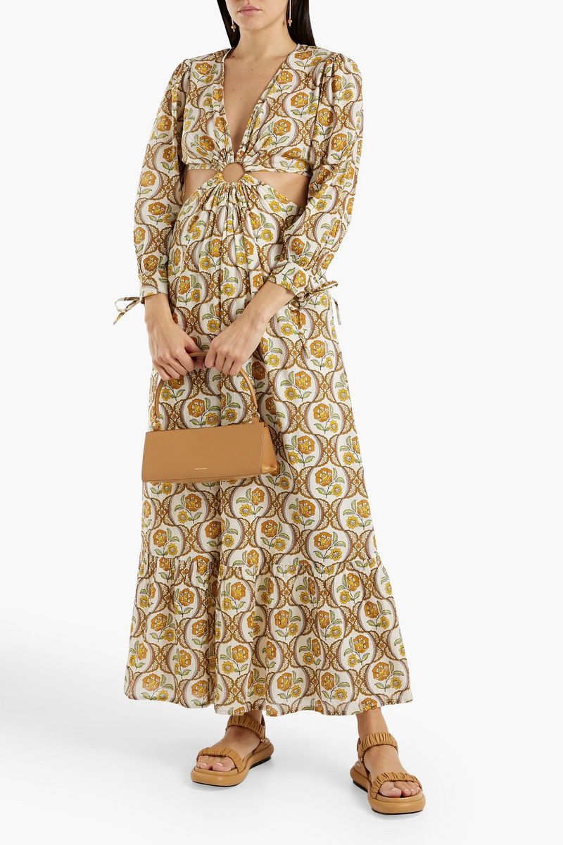tali batik cut out dress Celandine Rio Batik Cutout Midi Dress at MarketFair Shoppes in Princeton, NJ