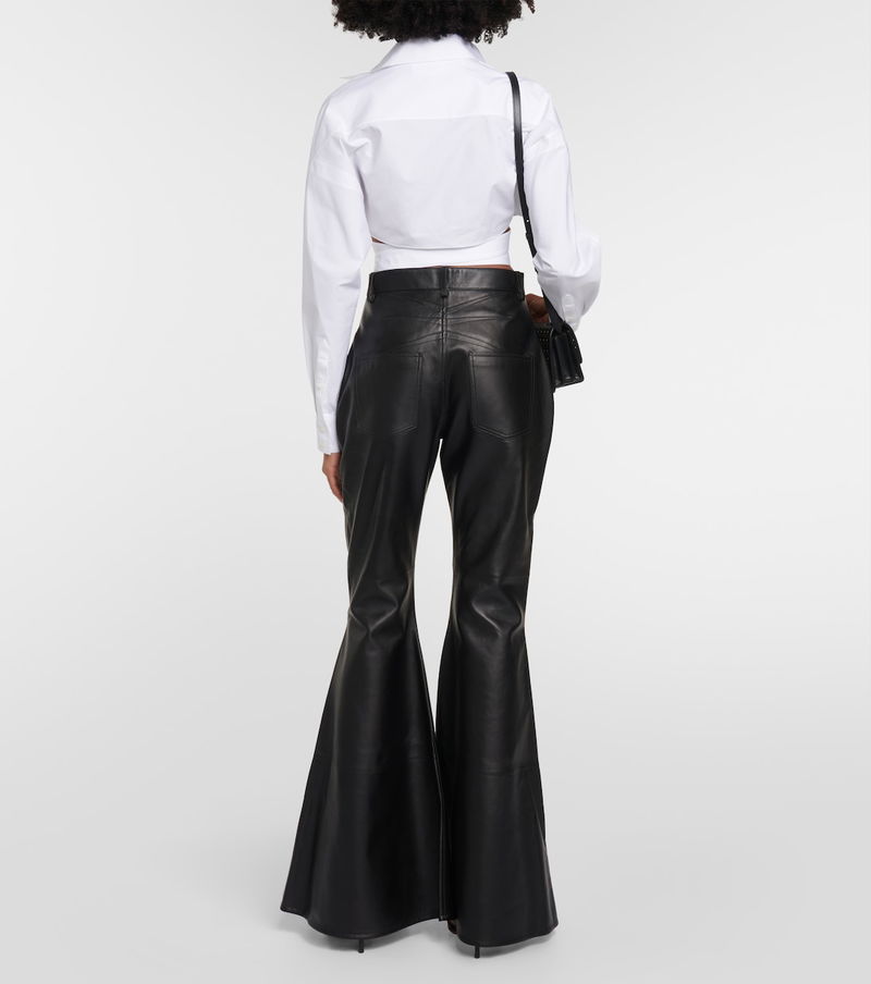 Baer flared leather pants