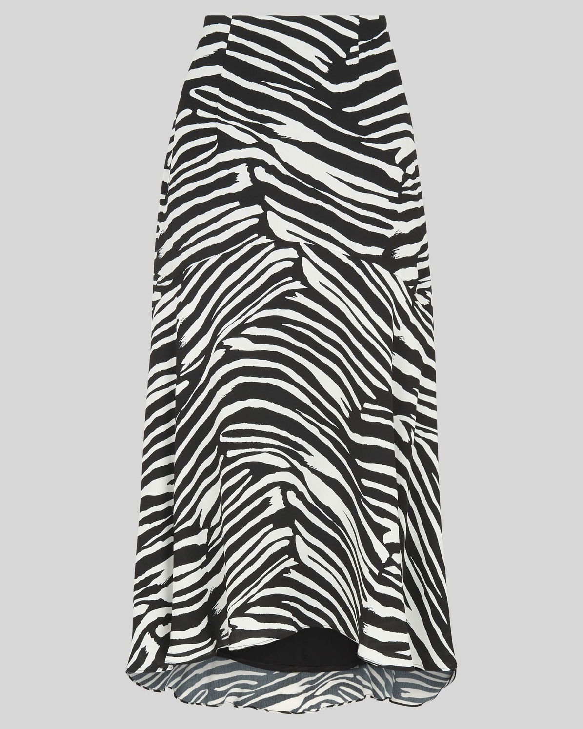 WHISTLES Zebra Print Skirt in Black and White Endource