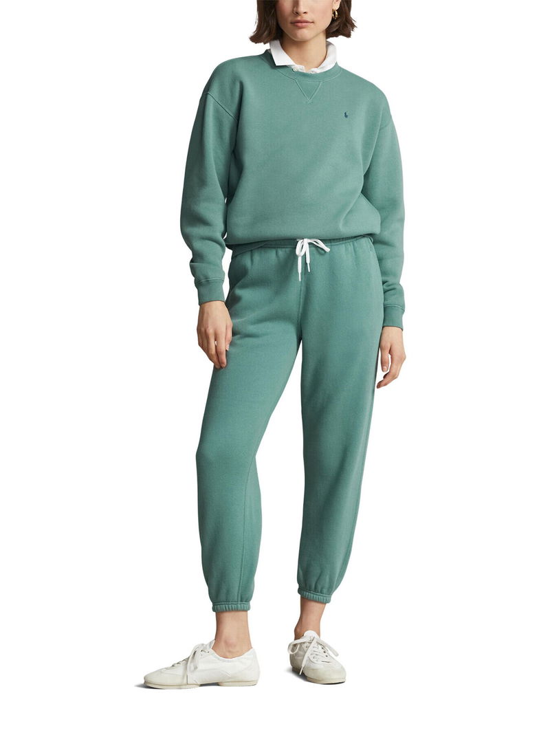 Ralph Lauren Kids' Fleece Joggers, Preppy Green at John Lewis & Partners