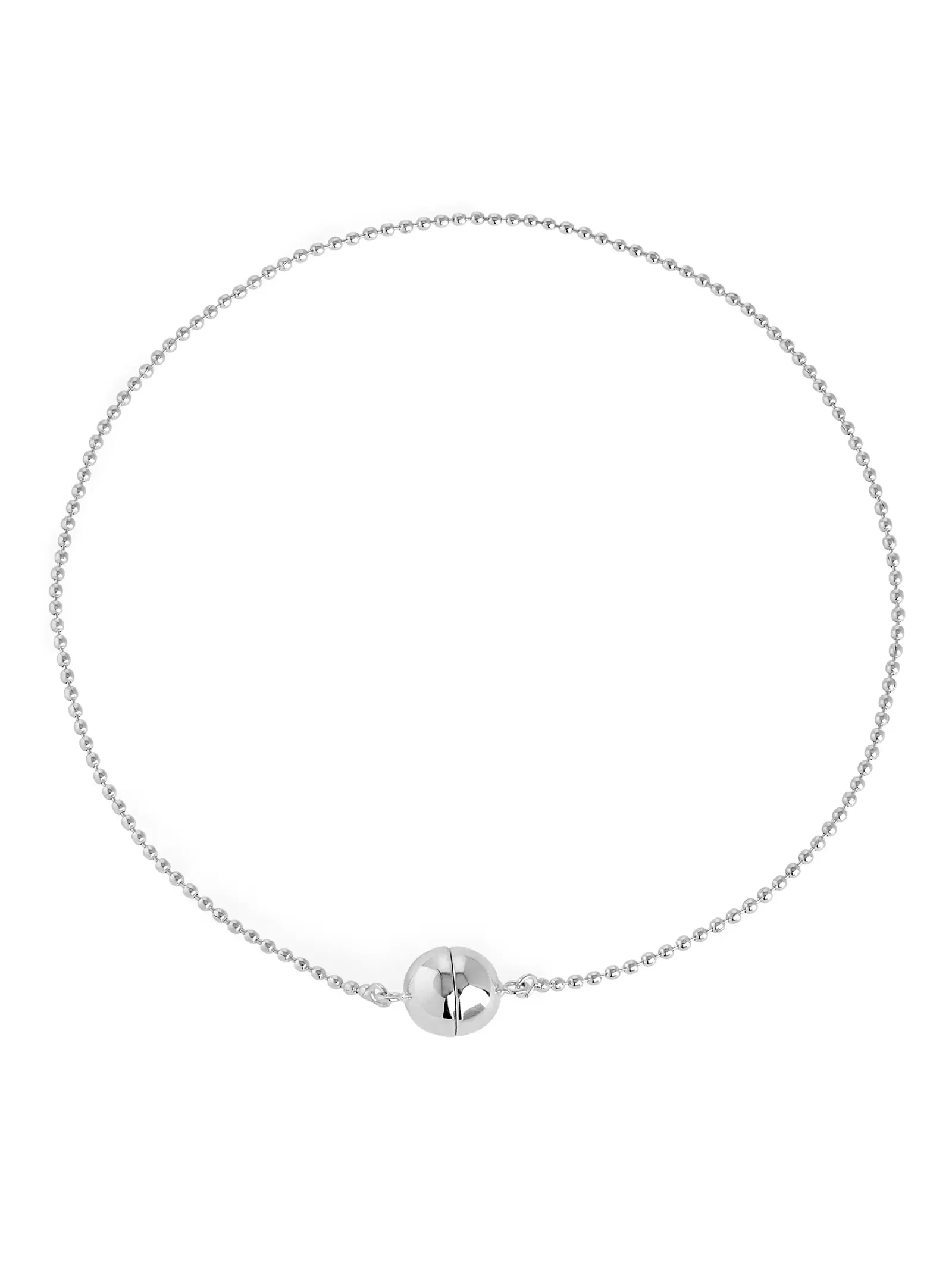 ARKET SIlver-Plated Ball Chain Necklace in Silver | Endource