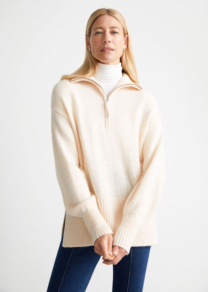 Oversized Half-zip Sweater