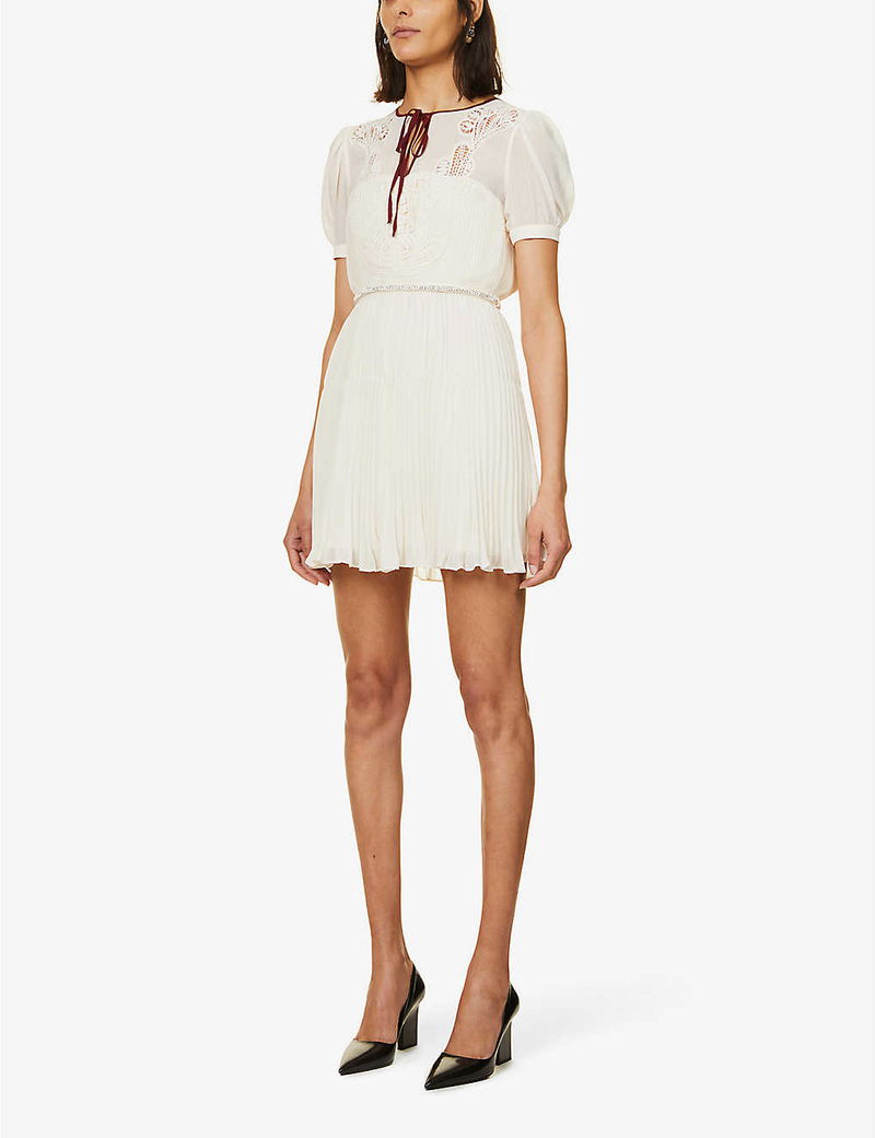 knee length dresses for ladies Voraz Macrame Mini Dress | Jaded London
