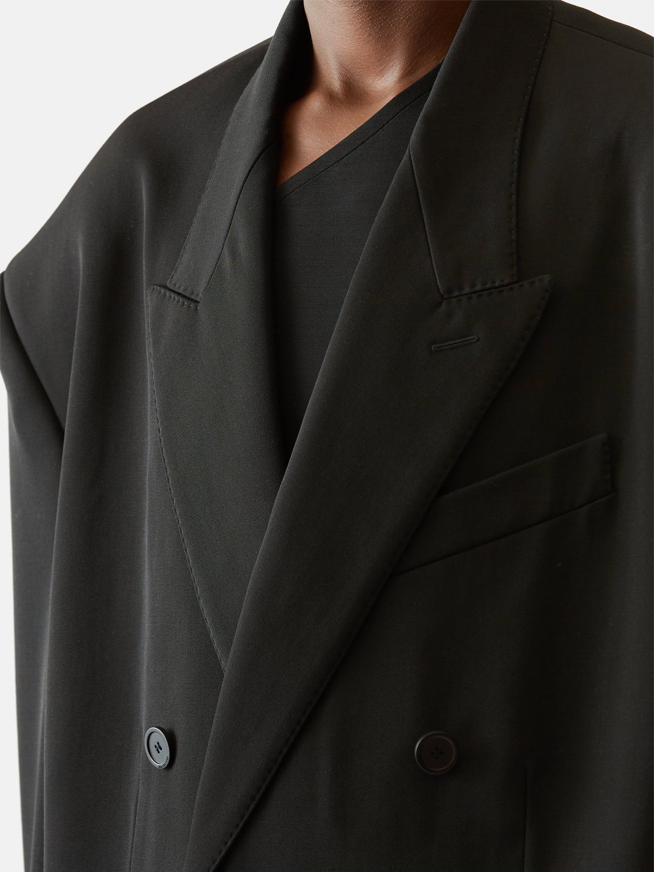 BALENCIAGA Double-Breasted Folded Tailored Jacket | endource