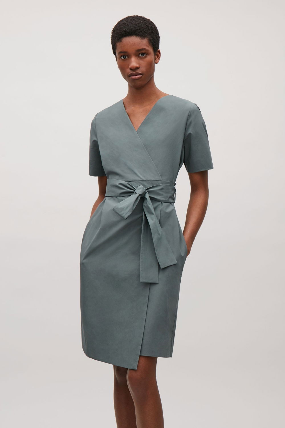 cos blue wrap dress COS | Dresses | Cos Navy Blue Sleeveless Maxi Dress With Pockets Side Slit Eu 34
