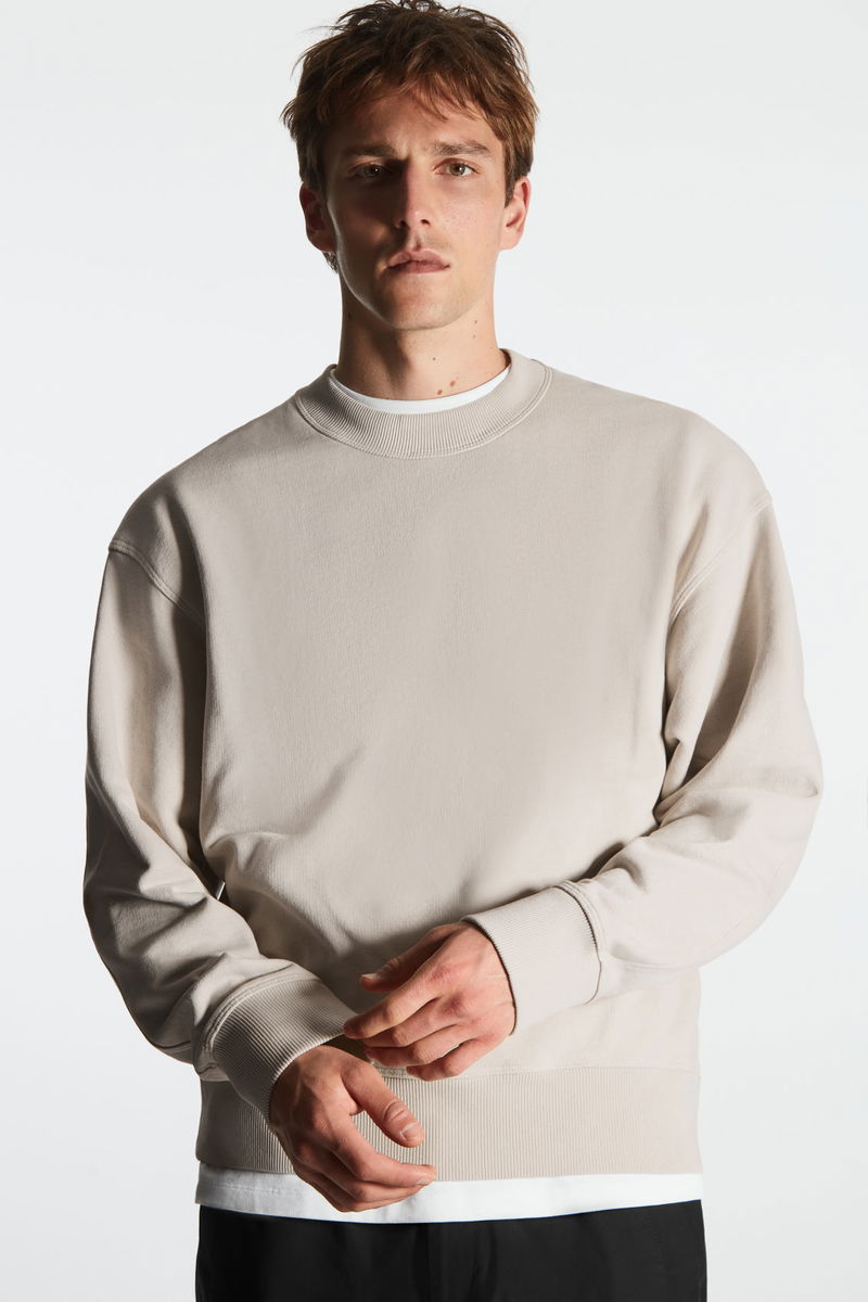 COS Relaxed-Fit Mock-Neck Sweatshirt endource