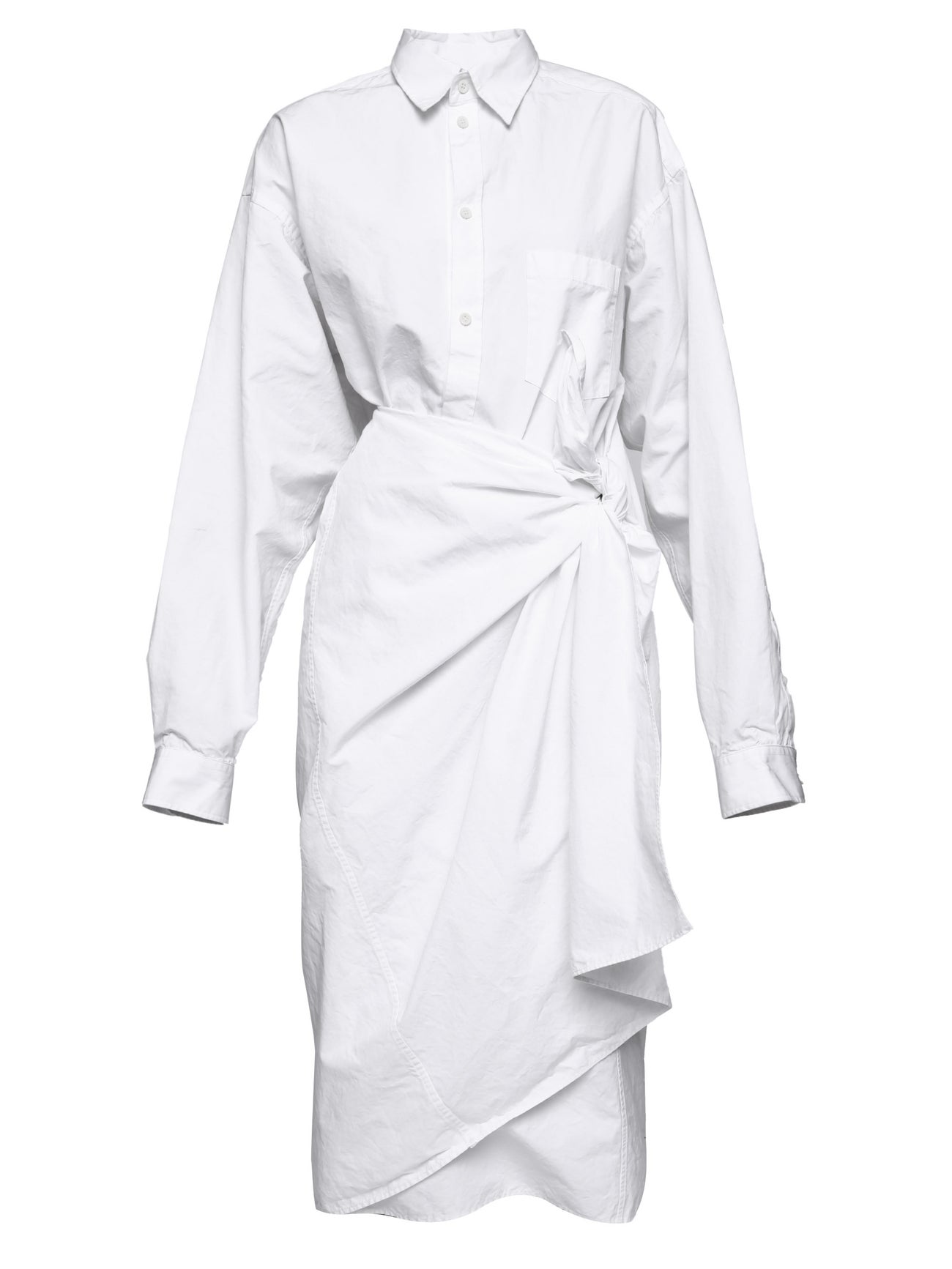 balenciaga oversized shirt dress Balenciaga Off White Cotton Knit Oversized TShirt Dress M