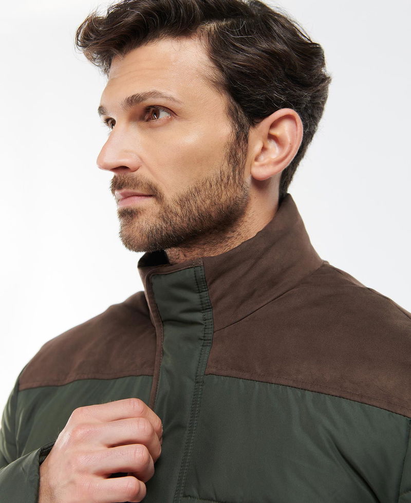 BARBOUR Winston Quilted Jacket in Dk Green | Endource