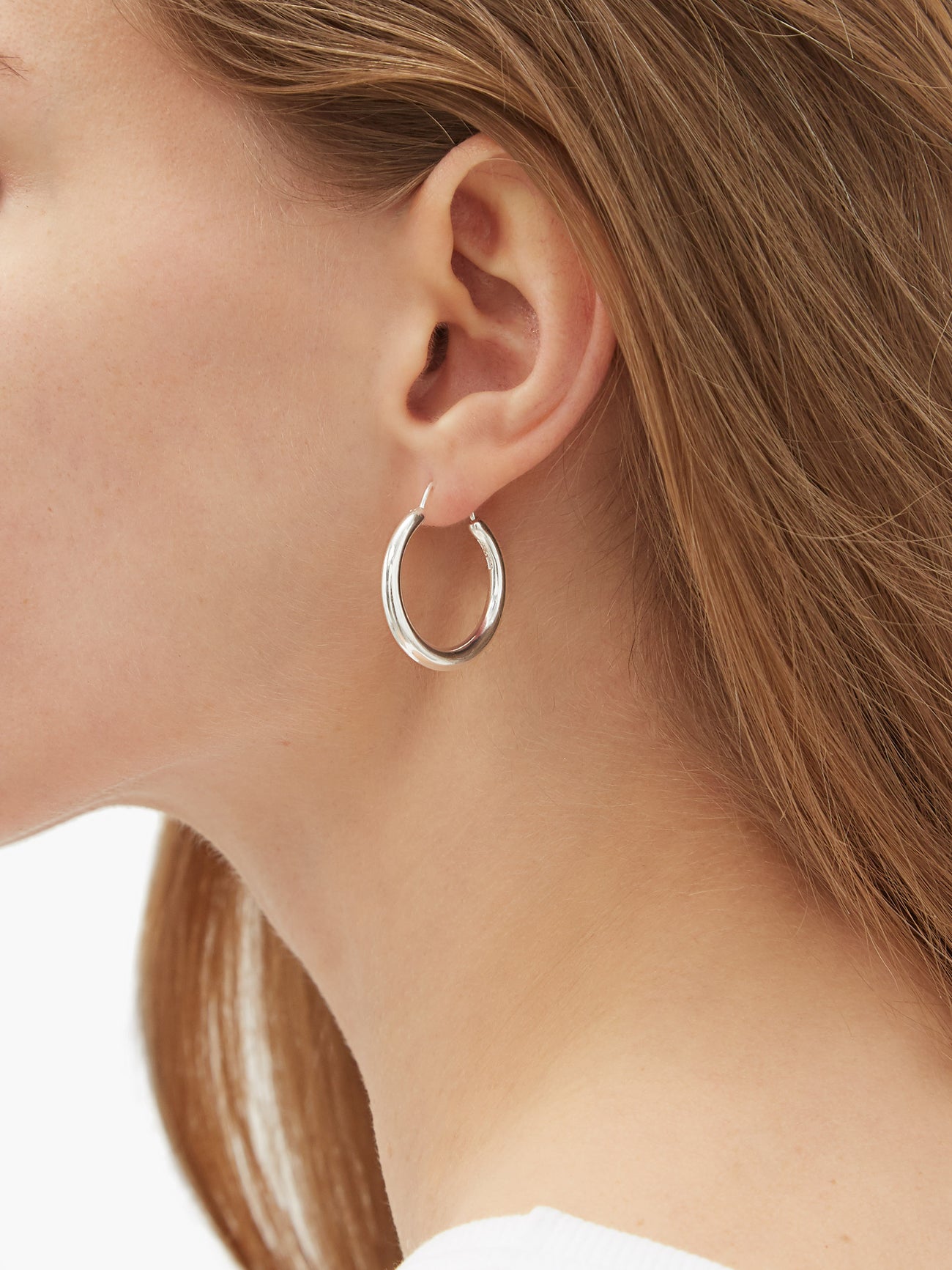 ALL BLUES Snake Large Sterling-Silver Hoop Earrings | endource