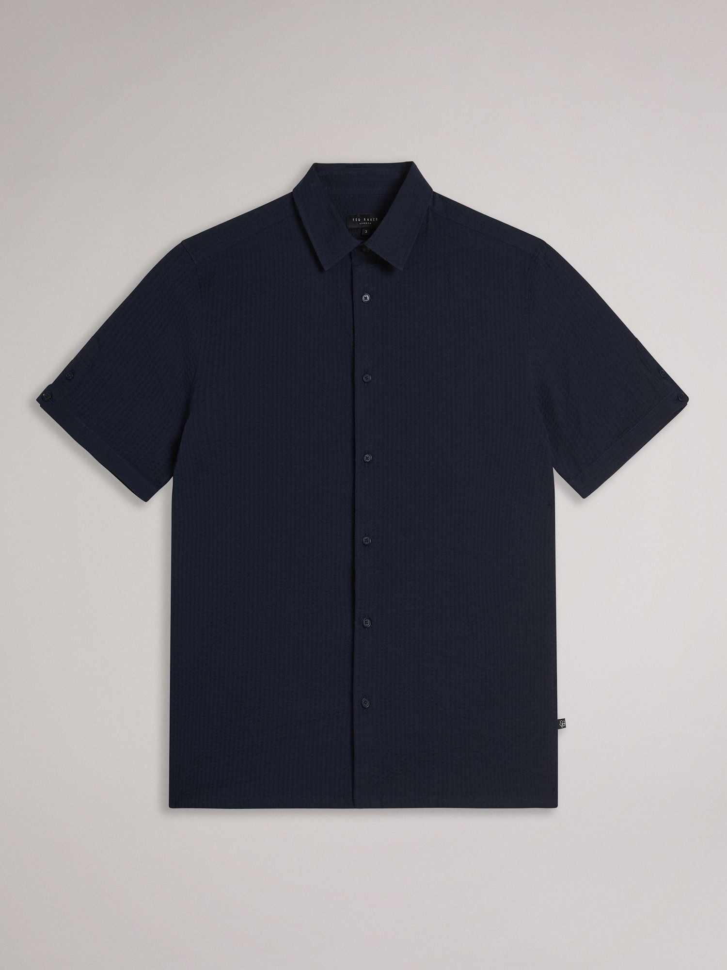 TED BAKER Stansho Short Sleeve Shirt in Navy | Endource